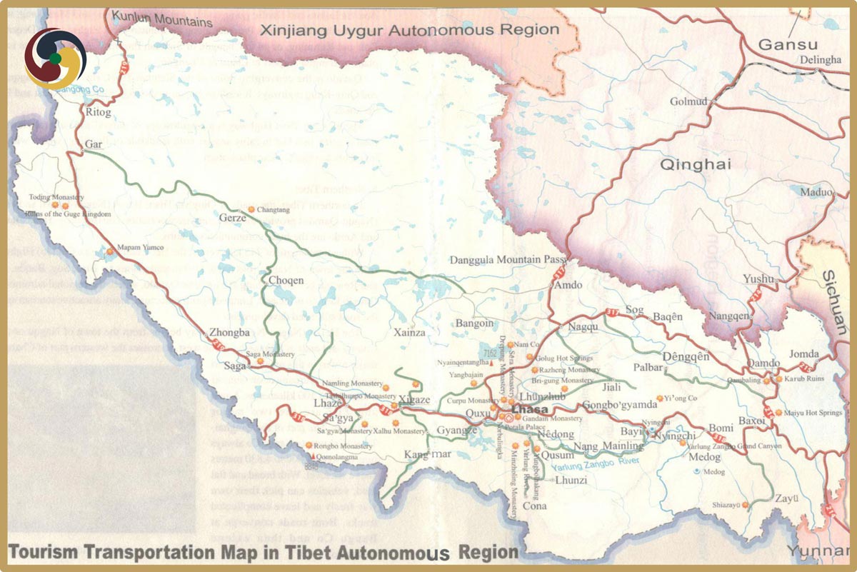 tibet travel routes